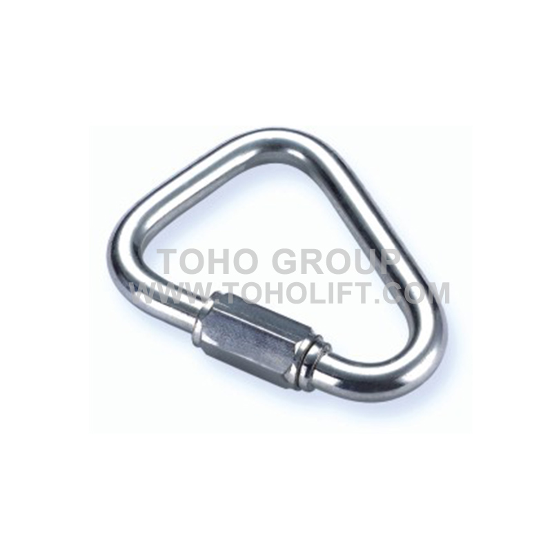 Delta Shaped Quick Link, Zinc Plated