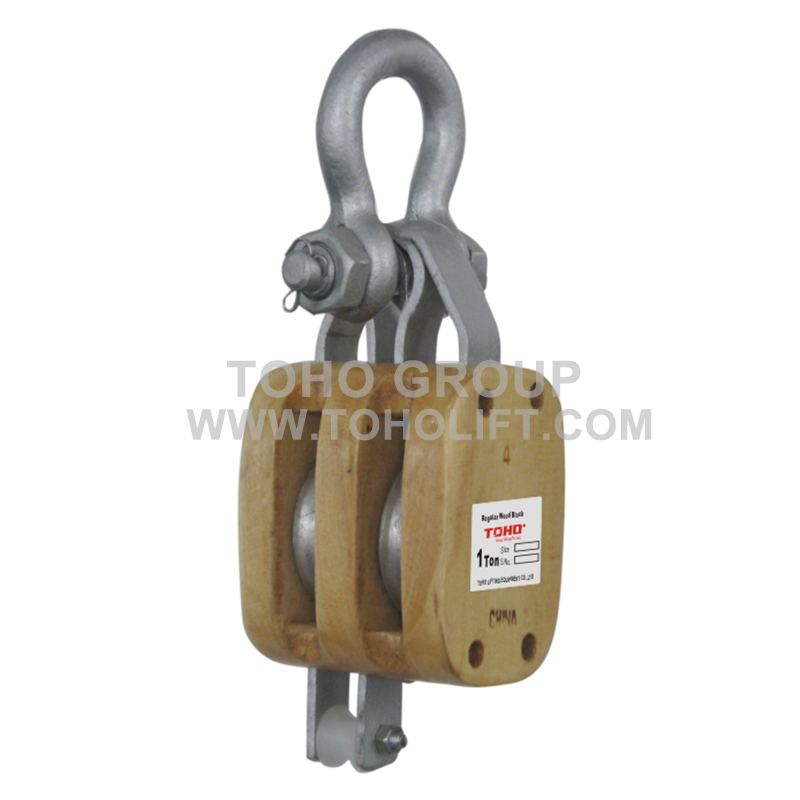 REGULAR WOOD BLOCK Double Wheel (Shackle type)