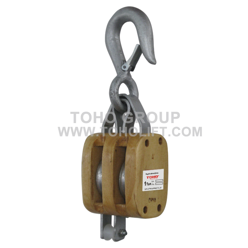 REGULAR WOOD BLOCK Double Wheel (hook type)