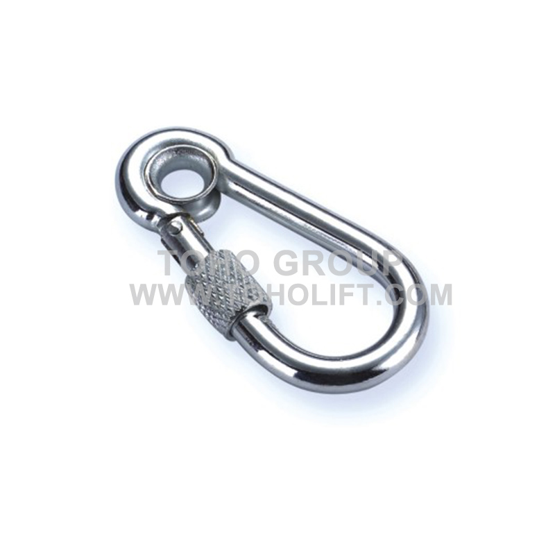 Snap Hook with Eye and Screw, Stainless Steel