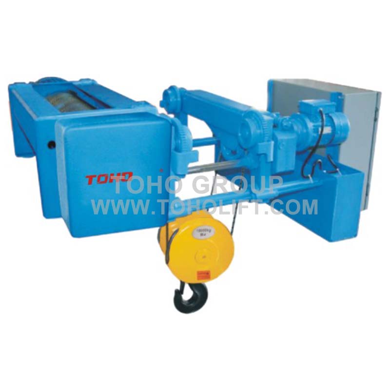 Low-Headroom Hoist With Motor Trolley (4/1 Rope Reeving)